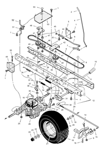 Drive Assembly Diagram and Parts List for 425619X24A 2003 Briggs and Stratton Lawn Tractor